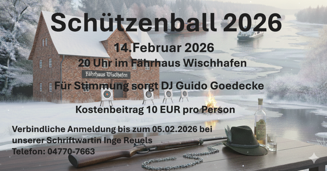 Hintergrung Einladung Schützenball mit Text