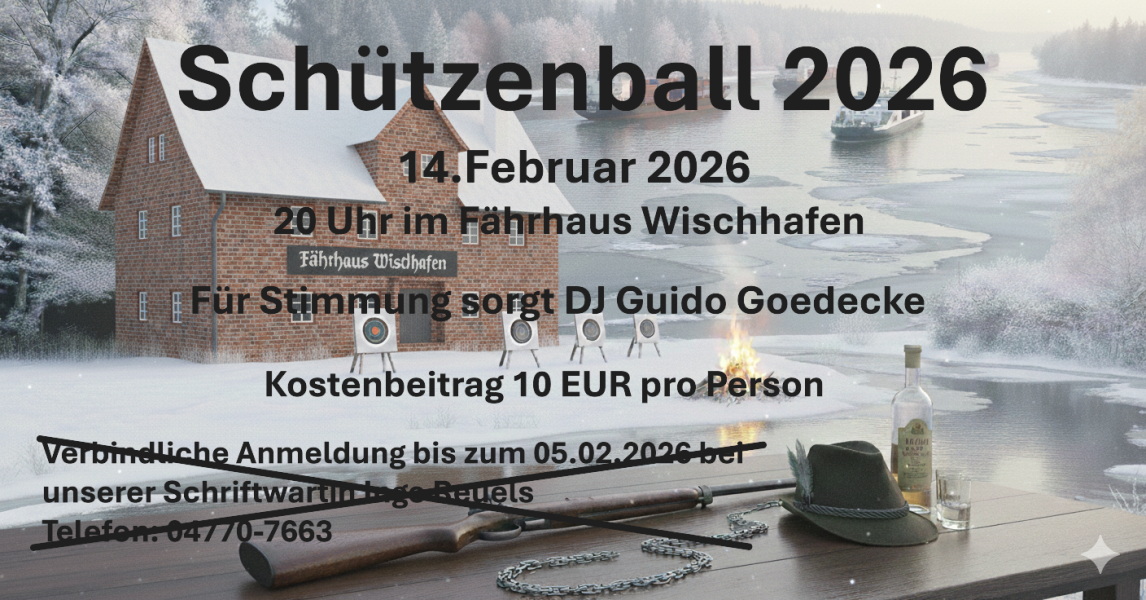Hintergrung Einladung Schützenball mit TextAnmeldung Ende